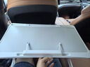 一粒車載小桌板后排寫作業(yè)學習桌可折疊汽車內(nèi)飯餐桌副駕駛兒童看書架 白-帶擋板【高度角度調(diào)節(jié)/可折疊 曬單實拍圖