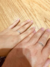 珍尚銀中國黃金鉆石情侶對戒足銀戒指男女結婚紀念生日禮物送女朋友老婆 曬單實(shí)拍圖