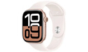 Apple/蘋(píng)果 Watch Series 10 智能手表GPS款42毫米玫瑰金色鋁金屬表殼淡桃粉色運動(dòng)型表帶S/M MX1R3CH/B 曬單實(shí)拍圖