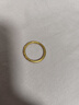中國黃金（CHINA GOLD）紫荊花戒指女新款足金古法黃金櫻花生日禮物送女友老婆教師節禮物 16號 約0.5g 曬單實(shí)拍圖