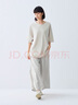 無(wú)印良品（MUJI） IDEE 女式平紋燈籠褲褲子女款夏季款女裝純棉 25年長(cháng)褲 GA54CC5S 淺灰色 L （165/72A） 曬單實(shí)拍圖