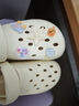 名創(chuàng)優(yōu)品（MINISO）洞洞鞋男女夏季外穿涼鞋防滑厚底踩屎感包頭涼拖鞋 卡其+海洋星星 曬單實(shí)拍圖