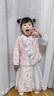 迪士尼（Disney）2025女童格格漢服馬面套裝春秋古風(fēng)新款古裝明制兒童中式唐裝 桃粉粉刺繡上衣+裙子(有) 120 曬單實(shí)拍圖
