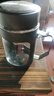 把手玻璃杯帶把大容量喝水杯子加厚辦公泡茶杯透明家用隔熱杯子 黑色 500ml 曬單實拍圖
