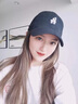 MLB韓國棒球帽洋基隊新款大小標NY帽子軟頂硬頂LA鴨舌帽CP66/CP77 藏青 NY大標CP66 現貨 曬單實(shí)拍圖
