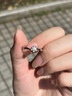 DRAGBOLL鉆戒女D色莫桑石1克拉雪花男女情侶一對(duì)結(jié)婚求婚送女朋友生日禮物 定制請(qǐng)聯(lián)系客服 曬單實(shí)拍圖
