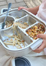 COOKSS飯盒304不銹鋼餐盒上班族小學(xué)生保溫飯盒可微波爐5分格餐盤(pán) 曬單實(shí)拍圖