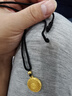 愛(ài)戀（AILEND）黃金吊墜八寶羅盤(pán)999足金福蓮花掛墜送男友送老公男女款生日禮物 搭配小金珠+贈送黑色編繩 約6g（多退少補）簡(jiǎn)包裝無(wú)禮盒 曬單實(shí)拍圖