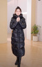 高梵黑金鵝絨服女王3.0十格長(cháng)款亮面加厚蓄熱女士羽絨服 黑色 M  曬單實(shí)拍圖