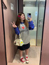 LDBE美式撞色插肩袖小狗長袖T恤女2025新款春秋季小眾設(shè)計感休閑上衣 灰色 M 【80-100斤】 曬單實拍圖