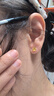 周六福足金999四葉草黃金耳釘女耳飾七夕禮物計價AA096009 一對 約0.73g 曬單實拍圖