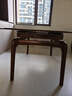 上林春天 巖板餐桌 中古風(fēng)可伸縮實(shí)木餐桌家用餐桌椅組合圓桌飯桌餐廳家具 胡桃色餐桌-亮光雪山白-靈芝椅 1.5m 一桌四椅 曬單實(shí)拍圖