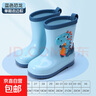 新款卡通兒童雨鞋大小童戶(hù)外防水雨靴軟底防滑膠鞋幼兒園寶寶水鞋 藍色恐龍 32 210mm【32-33碼】 曬單實(shí)拍圖