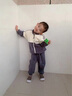 跳跳兔嬰幼兒寶寶加厚保暖奧粒絨套裝秋冬立領(lǐng)開(kāi)衫外套高腰休閑褲兩件套 灰藍色丨雙肩線(xiàn)條 120 【建議110-120CM，32-36斤】 曬單實(shí)拍圖