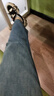 真維斯（Jeanswest）復古藍闊腿牛仔褲女款秋冬新款高腰垂感直筒寬松小個(gè)子拖地褲子女 復古藍長(cháng)褲【加絨】 L 曬單實(shí)拍圖