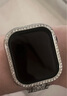 表帶哥新款滿(mǎn)天星適用蘋(píng)果手表表帶apple watch S10/iwatch10滿(mǎn)鉆夏天夏季透氣金屬女款配銀色保護殼42MM 曬單實(shí)拍圖