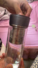 膳魔師（THERMOS）雙層玻璃杯男女茶水分離杯水杯車載便攜泡茶杯生日禮物TCGE-400 灰色 400ml 曬單實(shí)拍圖