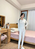 NBGLS品牌保暖內衣套裝秋冬新款修身打底全棉毛衫少女薄款保暖秋衣秋褲 優(yōu)雅黑 M 曬單實(shí)拍圖