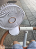 卡培登USB小風(fēng)扇/電風(fēng)扇/小電扇 便攜迷你大容量手持夾子充電小風(fēng)扇 辦公宿舍桌面戶(hù)外6英寸 白色 曬單實(shí)拍圖
