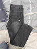 輕依縵高端男士牛仔褲2025新款休閑修身彈力小腳褲耐磨百搭顯高通勤長(cháng)褲 黑色 L 【29碼建議95-115斤】 曬單實(shí)拍圖
