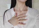 伊燦高級香檳色串珠設計感項鏈女2025新款爆款輕奢小眾鎖骨鏈氣質頸鏈 高級香檳色串珠項鏈 曬單實拍圖