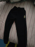 暇步士（Hush Puppies）童裝男童2025秋季新款薄款經(jīng)典格紋Q萌標(biāo)志舒適有型休閑針織長褲 鉆石黑 130 曬單實拍圖
