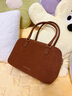 CHARLES&KEITH寬肩帶手提波士頓包斜挎包女士生日禮物CK2-30271398 CK2-30271398-1Brown棕色 M 曬單實拍圖
