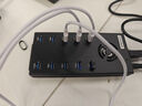 西普萊USB3.0高速拓展塢分線(xiàn)器10口HUB工業(yè)級A-423（1.4米）集線(xiàn)器電腦轉化器一拖多單口2.1A帶電源 曬單實(shí)拍圖