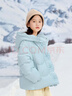 巴拉巴拉童裝兒童羽絨服女童冬季連帽外套潮上衣時(shí)尚舒適戶(hù)外保暖 冰藍80916-白鴨絨 130 充絨量101g 曬單實(shí)拍圖