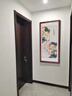 九魚(yú)聚財圖入戶(hù)玄關(guān)九魚(yú)圖新中式走廊過(guò)道壁畫(huà)荷花書(shū)房國畫(huà)掛畫(huà) A款 100*50柚木色實(shí)木畫(huà)框+晶瓷畫(huà) 曬單實(shí)拍圖