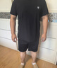FILA 斐樂(lè)官方男裝針織短袖衫2025秋新款健身運(yùn)動(dòng)基礎(chǔ)防曬涼感T恤 深黑-BK XL 180/100A/XL 曬單實(shí)拍圖