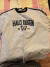 Halo Queen短袖T恤女美式復古夏季薄款T恤運動(dòng)插肩袖中長(cháng)款上衣H144T1728 曬單實(shí)拍圖