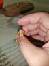 世紀緣黃金轉運珠女寶寶象足金古法紅寶石路路通串珠diy送女友生日禮物 3g 曬單實(shí)拍圖
