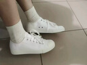 無(wú)印良品（MUJI）男女通用不易疲勞不易沾水運動(dòng)鞋無(wú)性別男款女款小白鞋帆布鞋鞋子 米白色 35 /225mm（尺碼偏大拍小一碼） 曬單實(shí)拍圖