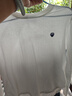 Olrain歐芮兒純棉長袖T恤女裝秋季法式刺繡休閑圓領(lǐng)上衣 白色 M 曬單實拍圖