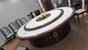 新中式酒店電動(dòng)餐桌大圓桌會(huì )所飯店包廂大理石巖板實(shí)木吃飯桌20人 2.2米手動(dòng)桌（進(jìn)口實(shí)木+手動(dòng)轉盤(pán)） 曬單實(shí)拍圖