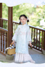 旗鉑漢服女童春秋2025新款兒童國風(fēng)旗袍裙 月綺羅藍色不含配飾 140 曬單實(shí)拍圖