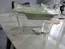 欣美雅（xinmeiya）高硼硅玻璃保鮮盒冰箱飯盒腌制咸菜雞爪泡菜密封罐加高加厚大容量 抹茶綠方型【1只裝】 2600ml 曬單實(shí)拍圖