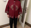 恒源祥中年媽媽秋裝針織兩件套裝中老年人女裝秋冬打底毛衣開衫加厚外套 綠色【不加絨】 M 【85-100斤】 曬單實拍圖