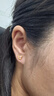潮宏基花韻蝴蝶足金琺瑯黃金耳釘不對稱送女友禮物計(jì)價(jià) 一對款約1.5g 曬單實(shí)拍圖