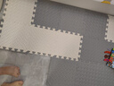 梓晨泡沫地墊拼接家用兒童爬行墊加厚榻榻米防摔地板墊嬰兒墊子爬爬墊 升級款銀灰+白色-送邊條 30*30*2.5cm【16片】 曬單實(shí)拍圖