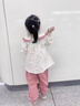 迪士尼寶寶女童套裝春裝2024新款兒童時髦洋氣衣服1一4歲女寶寶春春季兩件套 褐色 73 建議7-9個月13-18斤cm 曬單實拍圖