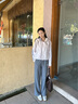 Teenie Weenie小熊女裝衛(wèi)褲2025秋季新款休閑寬松舒適圓筒型針織褲 深灰色 XS 曬單實(shí)拍圖
