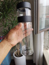 蘇泊爾（SUPOR）玻璃杯雙層水杯茶水分離泡茶杯男女士便攜耐高溫辦公茶杯子禮物 【獨(dú)立茶倉】儒雅黑-300mL 曬單實(shí)拍圖