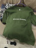 真維斯（Jeanswest）夏季新款圓領(lǐng)短袖男士T恤潮流寬松休閑百搭半袖重磅印花上裝 T3034軍綠 XL 體重125斤至140斤左右 曬單實(shí)拍圖