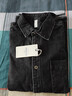 金古萊復古水洗牛仔襯衫男長(cháng)袖春秋款寬松美式休閑襯衣潮流簡(jiǎn)約大碼外套 黑色 2XL 【體重160-180斤】 曬單實(shí)拍圖