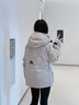 高梵風(fēng)殼5.0黑金鵝絨服羽絨服25新款顯高顯瘦女冬季連帽收腰短外套 鎏金1號 S 曬單實(shí)拍圖