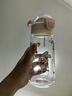 FGA富光塑料水杯手提學生直飲杯tritan彈蓋春夏男女杯子蓬蓬兔470ml 曬單實拍圖
