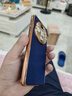 摩及適用oppo findx7手機殼findx7ultra電鍍十字紋保護套高端男新款的防摔全包鏡頭高級感外殼新品女生 電鍍十字紋|皮套【深海藍】 OPPO Findx7 曬單實(shí)拍圖