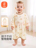 貝瑞加（Babyprints）嬰兒連體衣寶寶純棉睡袍四季爬服家居哈衣柔軟內衣 棕貝殼80 曬單實(shí)拍圖